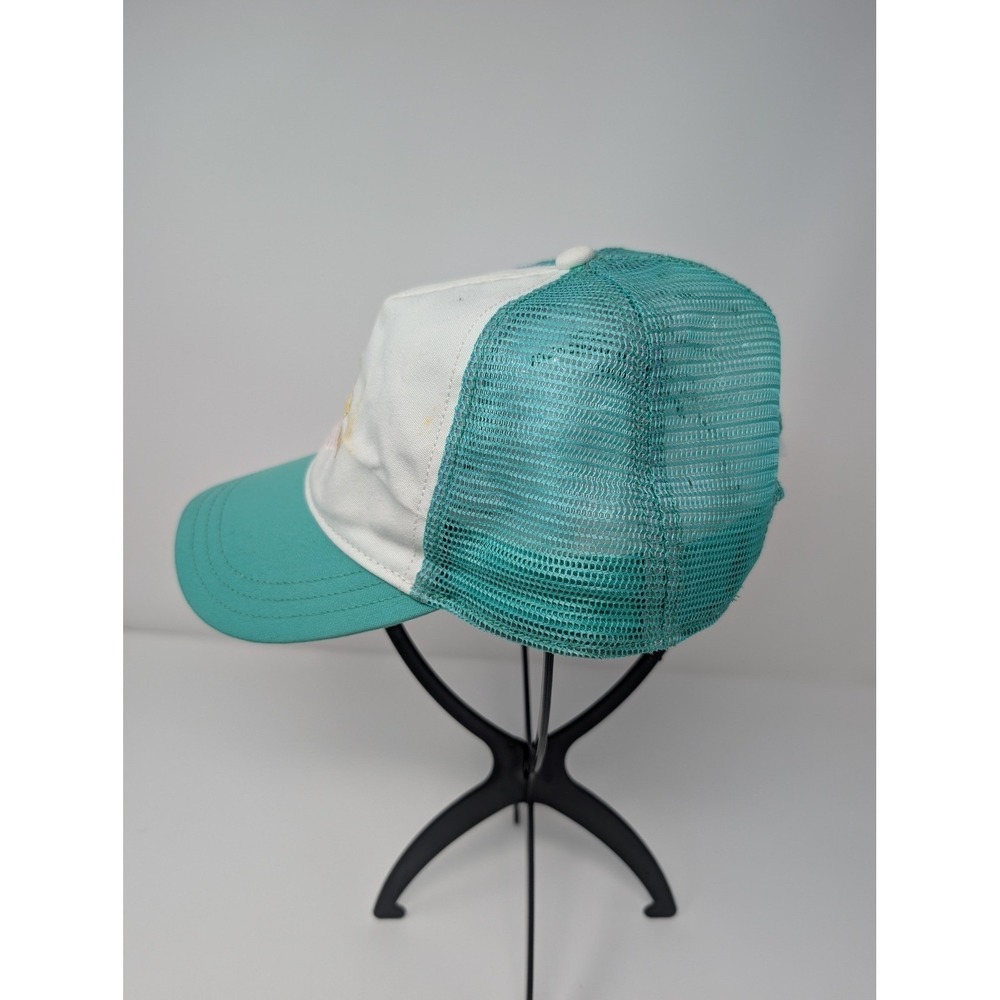 Patagonia Women's Teal & White Mountain Scene Trucker Hat Snapback - Picture 2 of 11